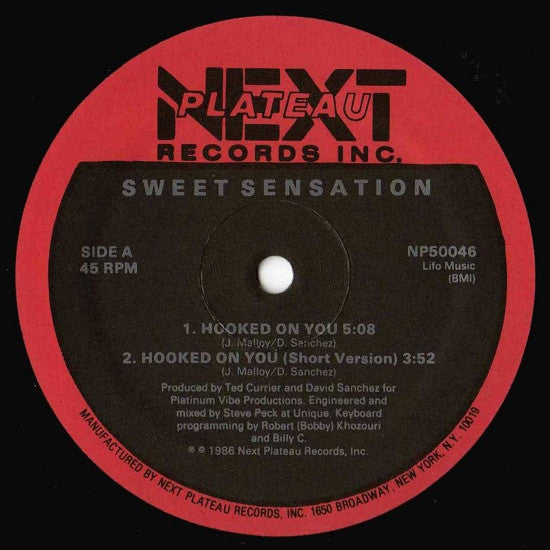 Sweet Sensation : Hooked On You (12&quot;)