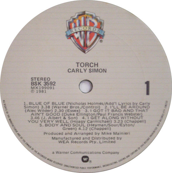 Carly Simon : Torch (LP, Album)