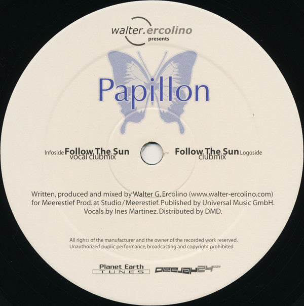 Walter Ercolino Presents Papillon (10) : Follow The Sun (12&quot;)