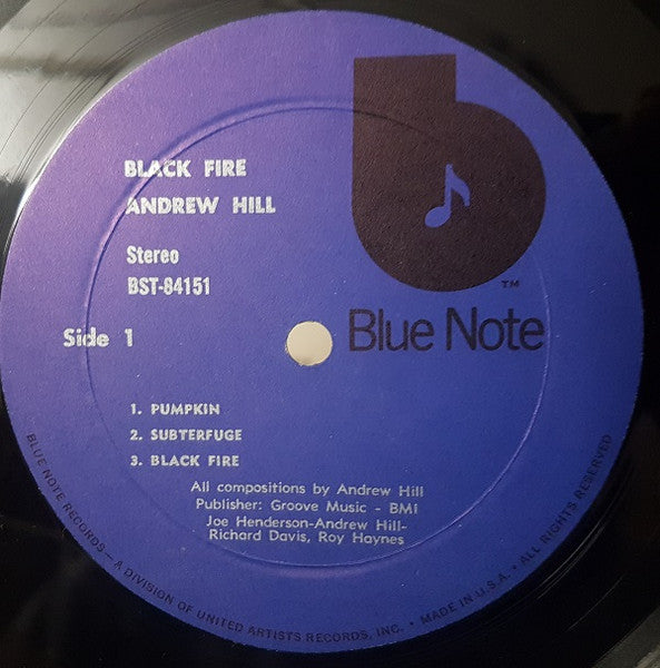 Andrew Hill : Black Fire (LP, Album, RE, RP)