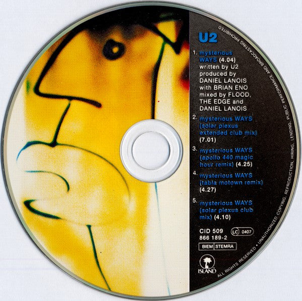 U2 : Mysterious Ways (CD, Single, RP, Dig)