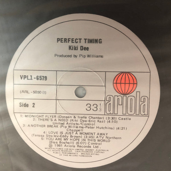 Kiki Dee : Perfect Timing (LP, Album)