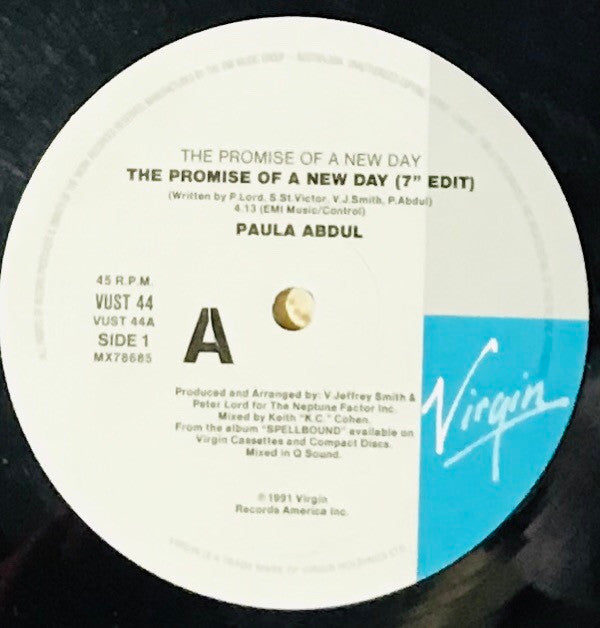 Paula Abdul : The Promise Of A New Day (12", Single)