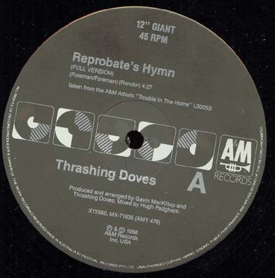 Thrashing Doves : Reprobate&#39;s Hymn / Jesus On The Payroll (12&quot;, Promo)