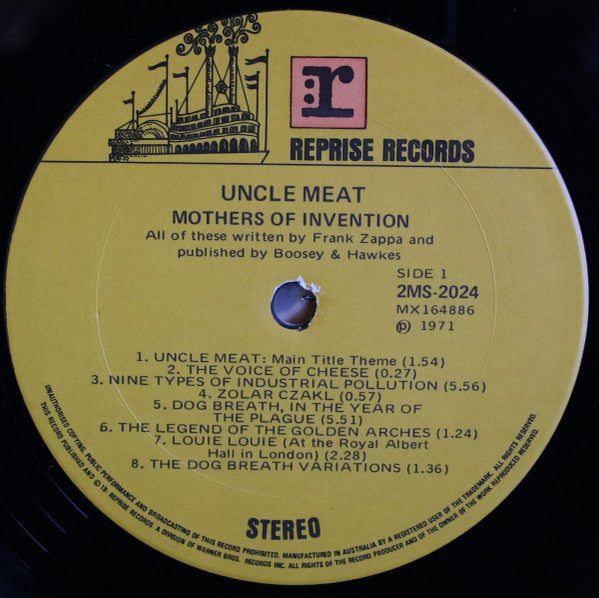 The Mothers : Uncle Meat (2xLP, Album, Gat)