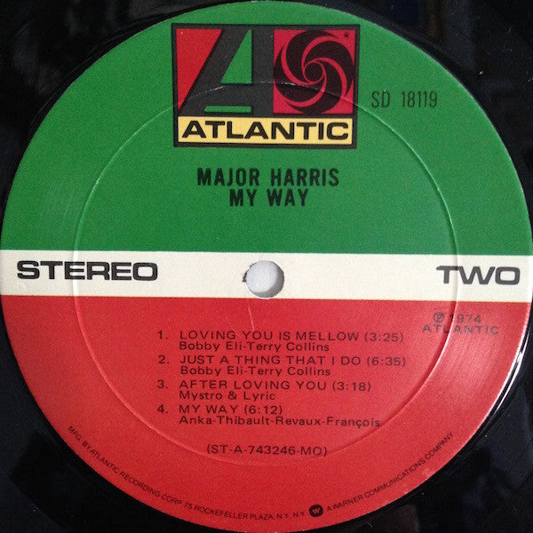 Major Harris : My Way (LP, Album, RE, MO)