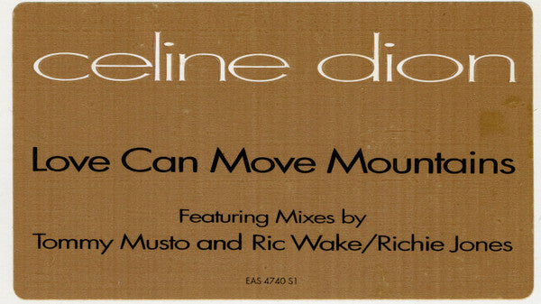 Celine Dion* : Love Can Move Mountains (12", Promo)