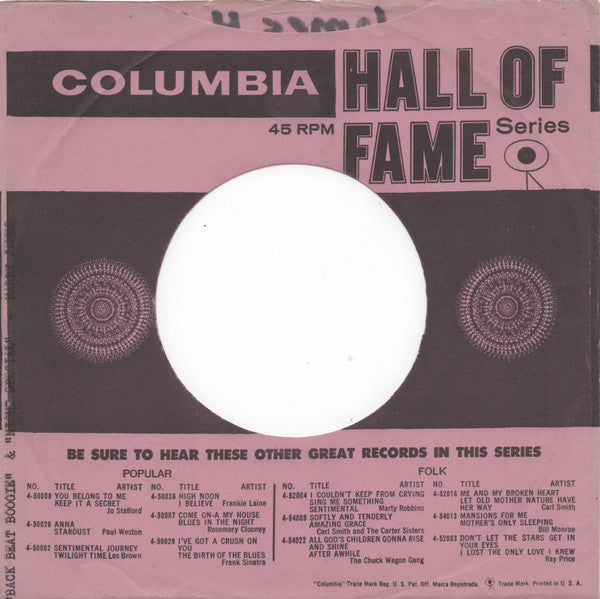 Harry James And His Orchestra : Back Beat Boogie / Night Special (7", Single, RE, Styrene)