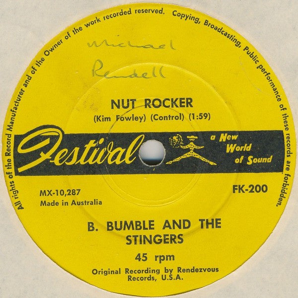 B. Bumble &amp; The Stingers : Nut Rocker (7&quot;, Single)