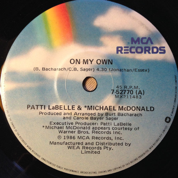 Patti La Belle* And Michael McDonald : On My Own (7&quot;, Single)