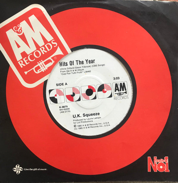 Squeeze (2) : Hits Of The Year (7", Single)