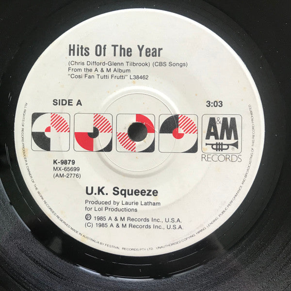 Squeeze (2) : Hits Of The Year (7", Single)
