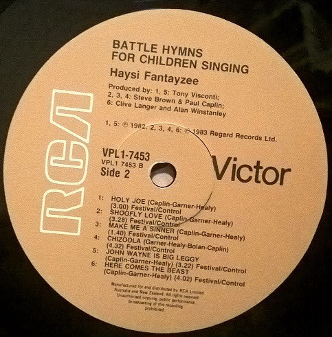 Haysi Fantayzee : Battle Hymns For Children Singing (LP, Album, Gat)
