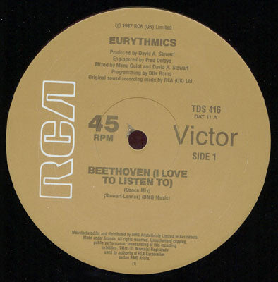 Eurythmics : Beethoven (12")