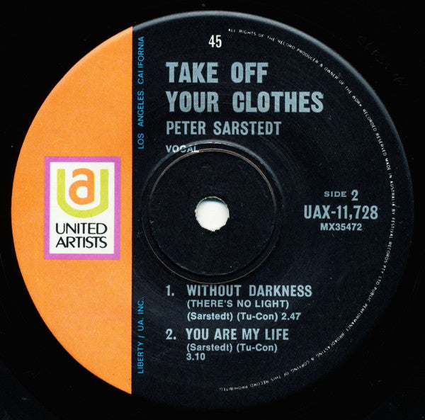 Peter Sarstedt : Take Off Your Clothes (7", EP)