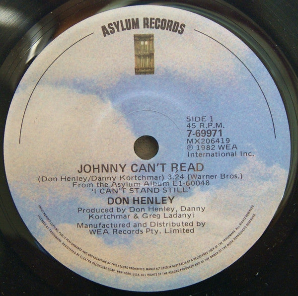 Don Henley : Johnny Can&#39;t Read (7&quot;, Single)