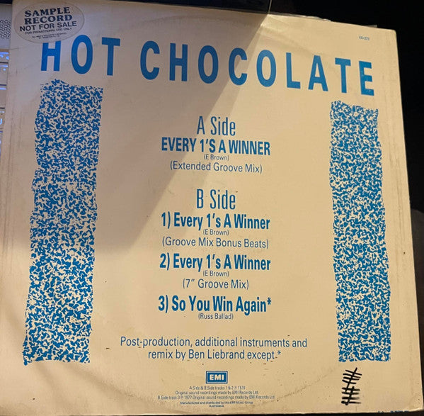 Hot Chocolate : Every 1's A Winner (Extended Groove Mix) (12")