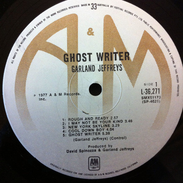 Garland Jeffreys : Ghost Writer (LP, Album, Gat)
