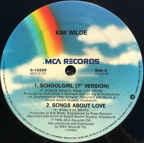 Kim Wilde : Schoolgirl (Head-Mastermix) (12", Single)