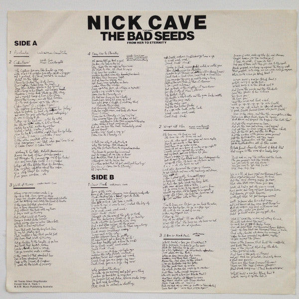 Nick Cave Featuring The Bad Seeds* : From Her To Eternity (LP, Album, RE)