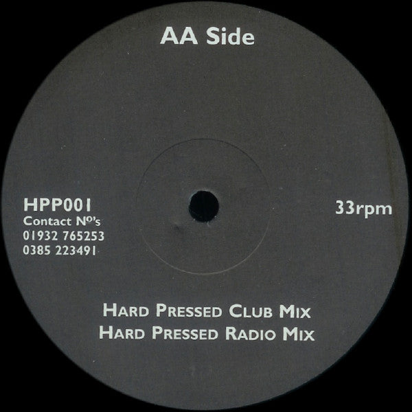 Hard Pressed Feat. Aletia Bourne : Sunshine On A Rainy Day (12", Promo)