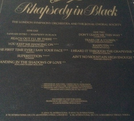 London Symphony Orchestra And The Royal Choral Society : Classic Rock Rhapsody In Black (LP, Album)