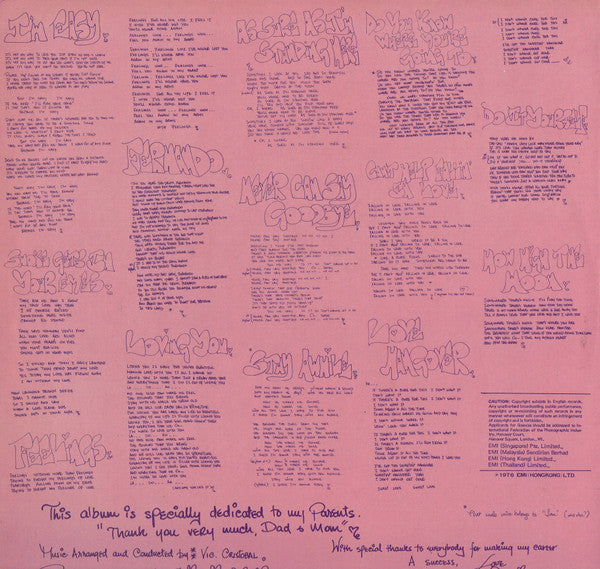 Teresa Carpio : Songs For You (LP, Album)