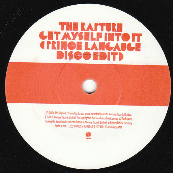 The Rapture : Get Myself Into It (7", Single, Gat)