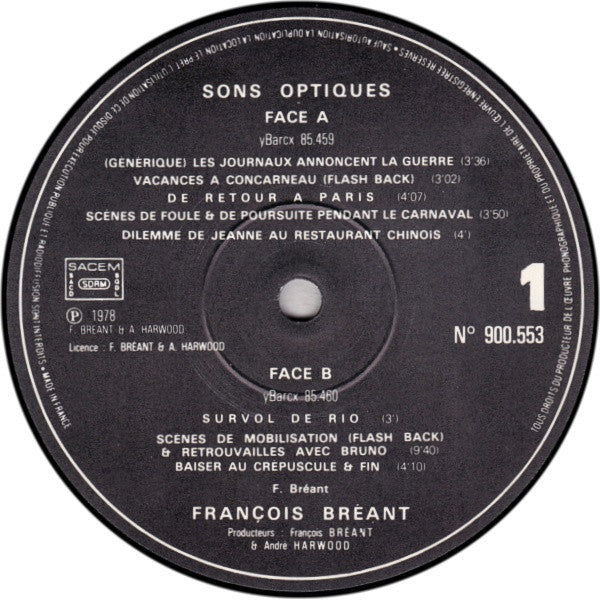 François Bréant : Sons Optiques (LP, Album)