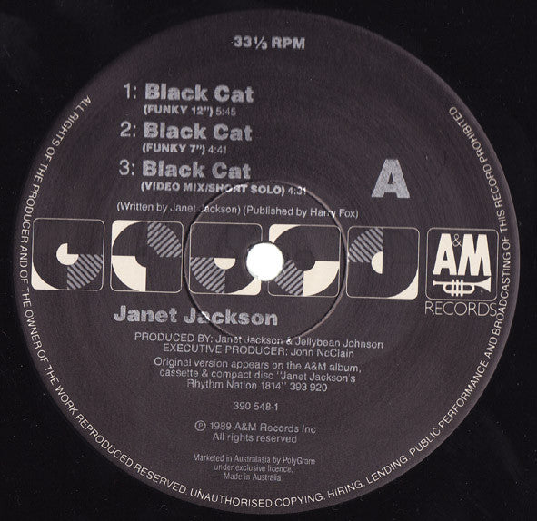 Janet Jackson : Black Cat (12", Single)