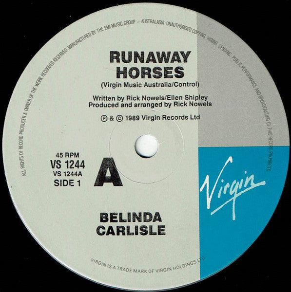 Belinda Carlisle : Runaway Horses (7", Single)