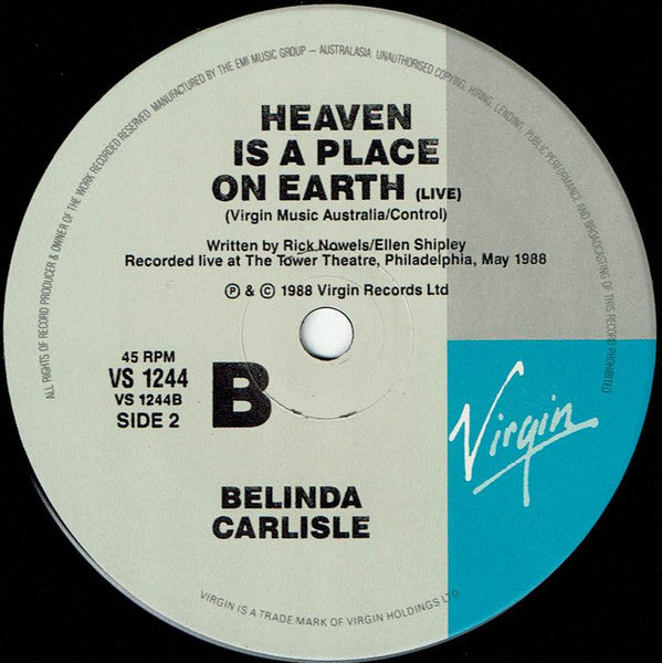 Belinda Carlisle : Runaway Horses (7", Single)