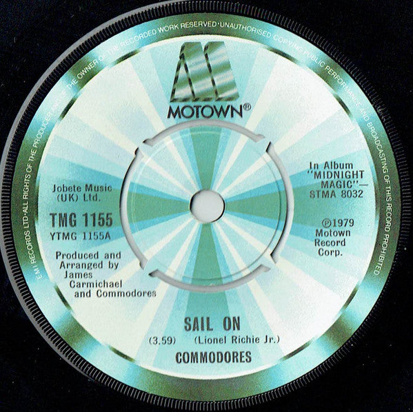 Commodores : Sail On (7&quot;, Single, Com)