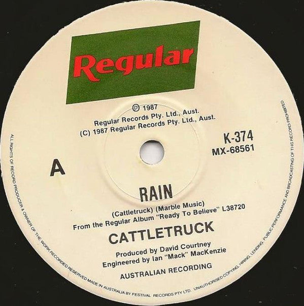 Cattletruck : Rain (7", Single, Ltd)