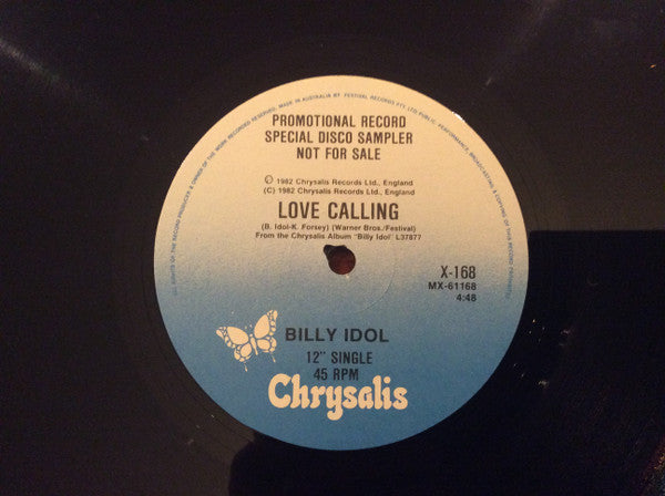 Billy Idol : Love Calling (12&quot;, Single, Promo, Dis)