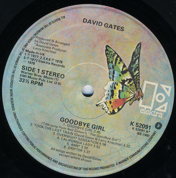 David Gates : Goodbye Girl (LP, Album)