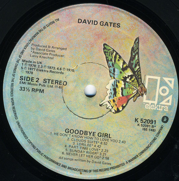 David Gates : Goodbye Girl (LP, Album)