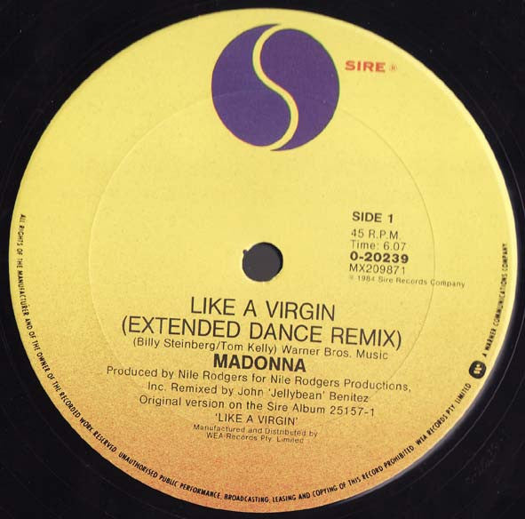 Madonna : Like A Virgin (12", Single)