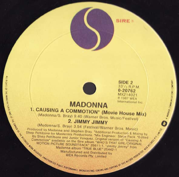 Madonna : Causing A Commotion (12")