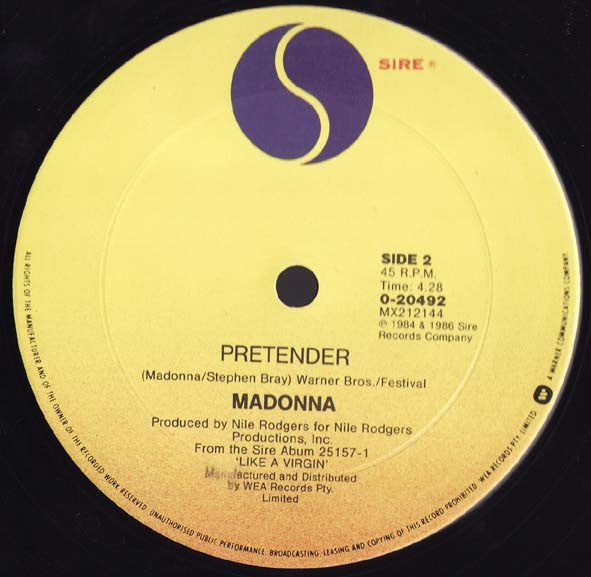 Madonna : Papa Don't Preach (12", Maxi)