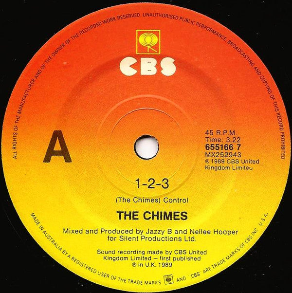 The Chimes : 1-2-3 (7", Single)