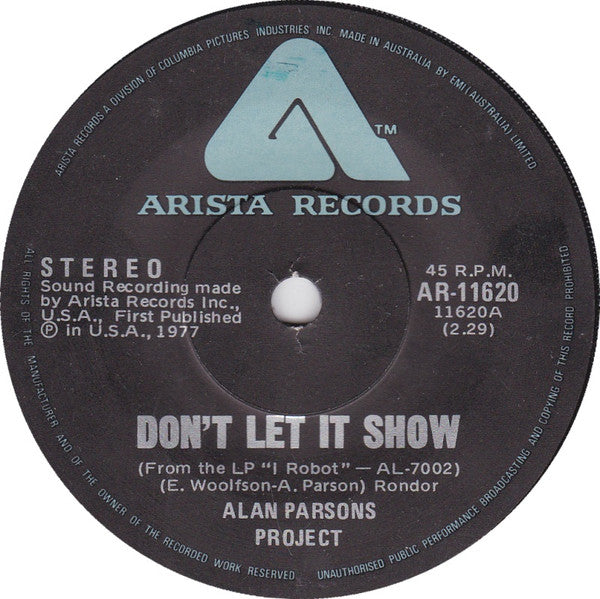 The Alan Parsons Project : Don&#39;t Let It Show (7&quot;, Single)