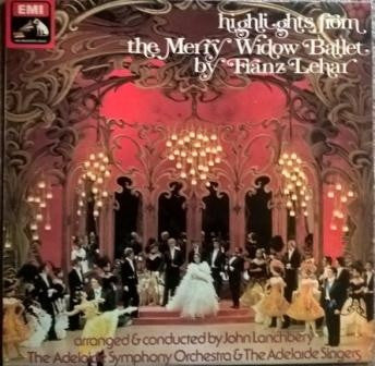 Franz Lehár, Adelaide Symphony Orchestra And Adelaide Singers , Conducted By John Lanchbery : Highlights From The Merry Widow Ballet (LP, Album)