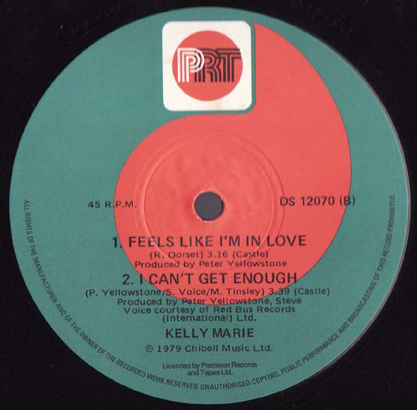 Kelly Marie : Feels Like I'm In Love (12")