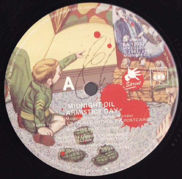 Midnight Oil : Armistice Day (12", Single)