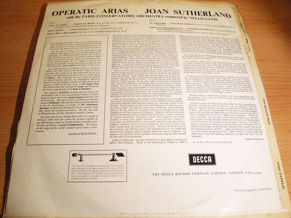 Joan Sutherland : Operatic Arias (LP, Mono)