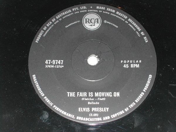 Elvis Presley : Clean Up Your Own Back Yard / The Fair Is Moving On (7", Single)