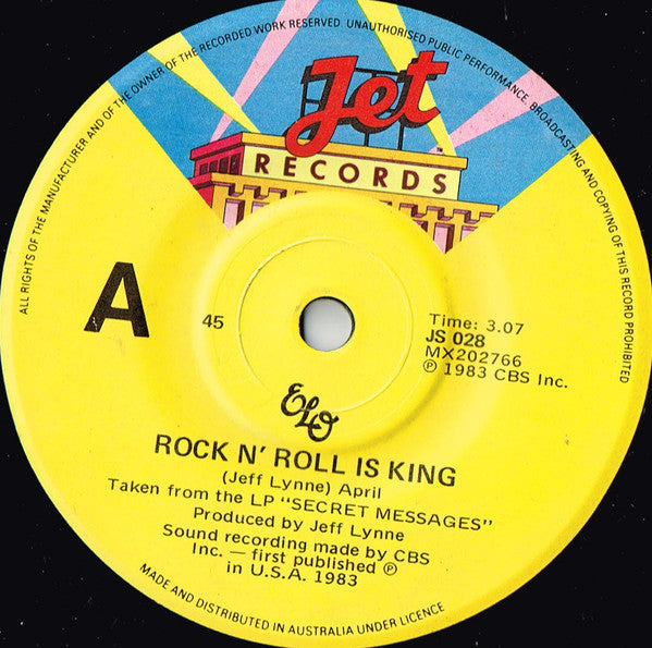 Electric Light Orchestra : Rock N' Roll Is King (7", Single)