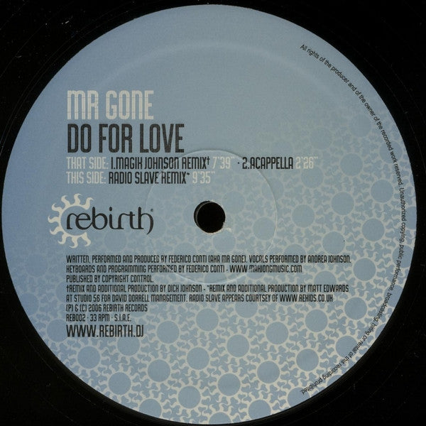 Mr. Gone (2) : Do For Love (12")