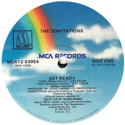 The Temptations : Get Ready (12", Single)